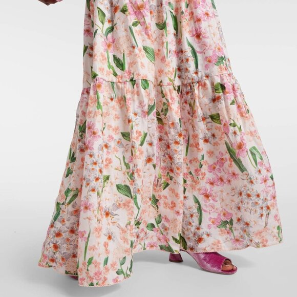 Agua by Agua Bendita Lima print linen maxi dress - Picture 5 of 14